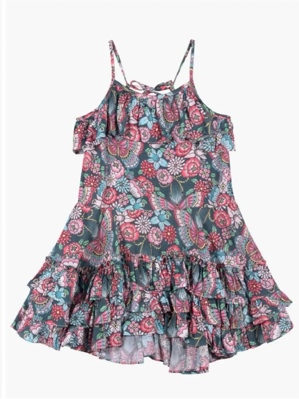 Paper Wings Spring Flowers Girls Dress Size 14